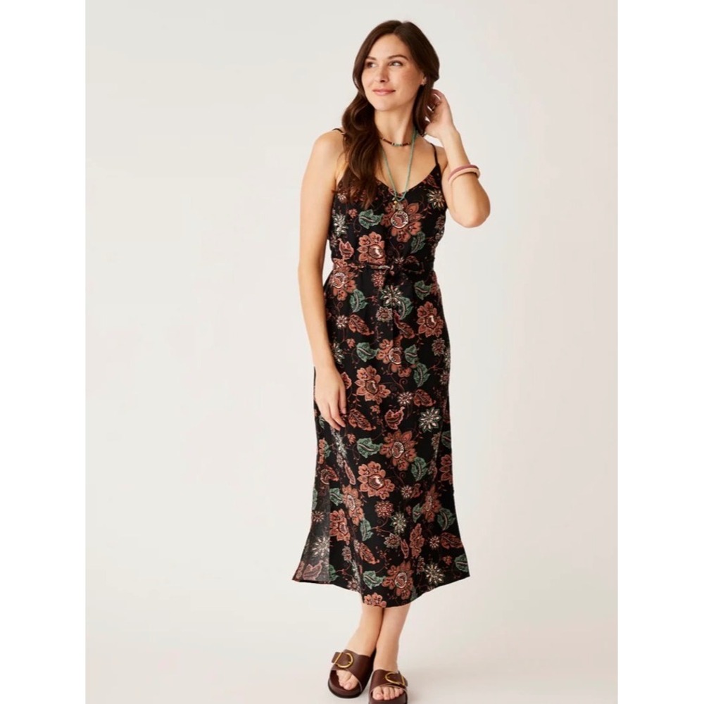Carve Designs Macy Maxi Dress Women Large Black Floral Ecovero Sustainable Beach - Picture 10 of 10